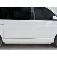 Пороги труба d63 левый (вариант 1) VOLKSWAGEN Caravella Transporter T6 2016 (длинная база)
