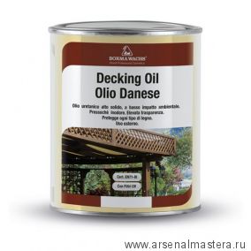 ОСЕНЬЮ ДЕШЕВЛЕ! Масло датское Decking Oil 1 л для террас цвет 50 Белое для наружных работ Borma 4971IL-DS50