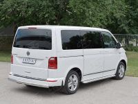 Защита заднего бампера 75х42 дуга VOLKSWAGEN Multivan Caravella Transporter T6 2016 (короткая база)