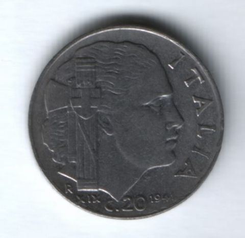 20 чентезимо 1941 г. Италия
