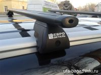 Багажник на интегрированные рейлинги Евродеталь, аэродинамические дуги