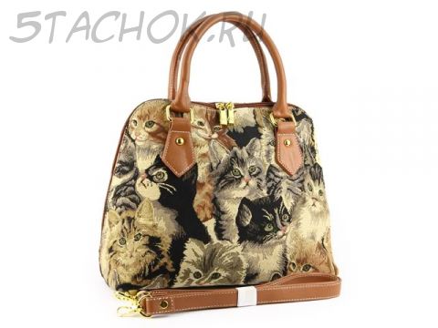 Сумка гобеленовая женская "Кошки 008"