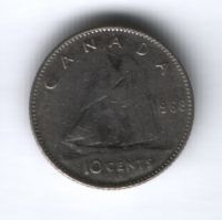 10 центов 1968 г. Канада