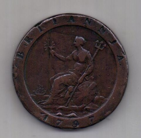 1 пенни 1797 г. Великобритания