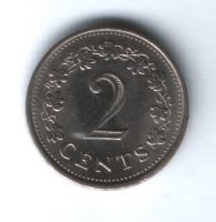 2 цента 1976 г. Мальта