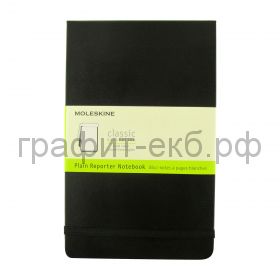 Книжка зап.Moleskine Large Reporter нелинованная черная QP518