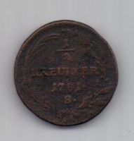 1/2 крейцера 1781 г. S Австрия