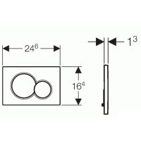 клавиша смыва Geberit Sigma 01, схема