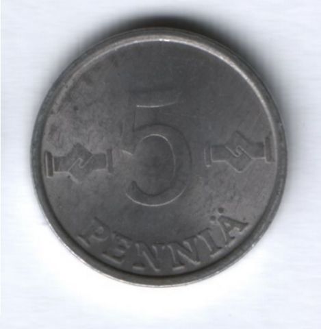 5 пенни 1986 г. Финляндия