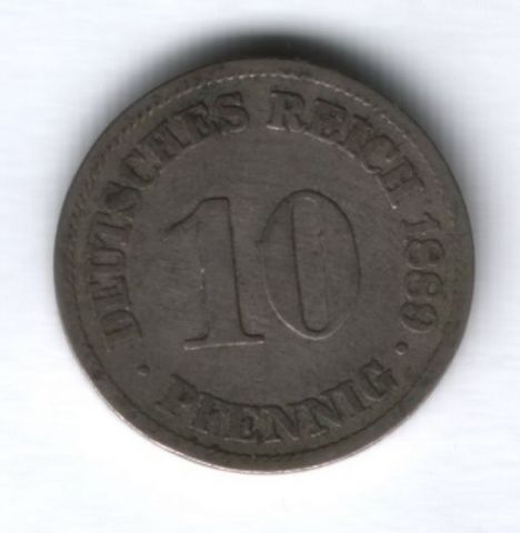 10 пфеннигов 1889 г. A Германия