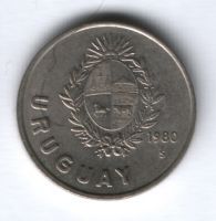 1 песо 1980 г. Уругвай
