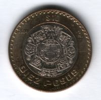 10 песо 2004 г. Мексика
