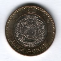 10 песо 2004 г. Мексика