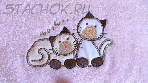 Полотенце велюровое "Котята"