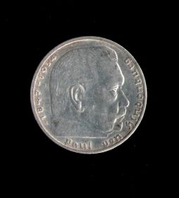 ГЕРМАНИЯ 2 РЕЙХС МАРКИ СЕРЕБРО 1939 ТРЕТИЙ РЕЙХ. СЕРЕБРО №1049