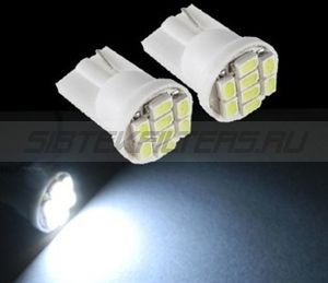 Лампа светодиодная Т10 (W5W) 8SMD 3020