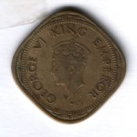 2 анны 1944 г. Индия