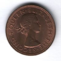 1/2 пенни 1964 г. AUNC Новая Зеландия