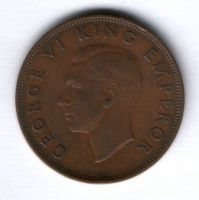 1 пенни 1944 г. Новая Зеландия