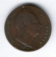 1 фартинг 1834 г. Великобритания