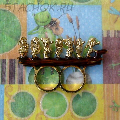 Кольцо на 2 пальца "7 гномов"