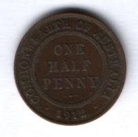 1/2 пенни 1912 г. Австралия