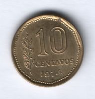 10 сентаво 1974 г. Аргентина