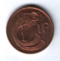 1 пенни 2000 г. Ирландия