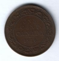 1 цент 1910 г. Канада