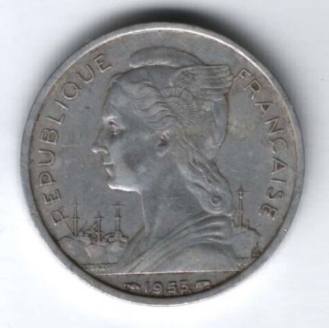 5 франков 1953 г. Мадагаскар