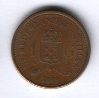 1 гульден 2009 г. Нидерландские Антильские острова