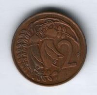 2 цента 1967 г. Новая Зеландия
