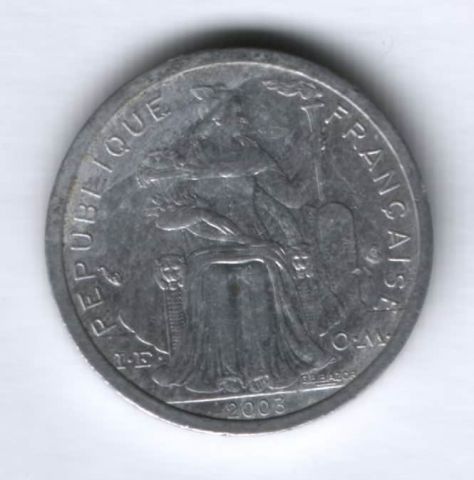 1 франк 2003 г. Французская Полинезия