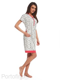 Красивая и удобная женская, ночная сорочка из мягкого хлопка. Отличный вариант для кормящих мам. Новая коллекция летней домашней одежды Польша.