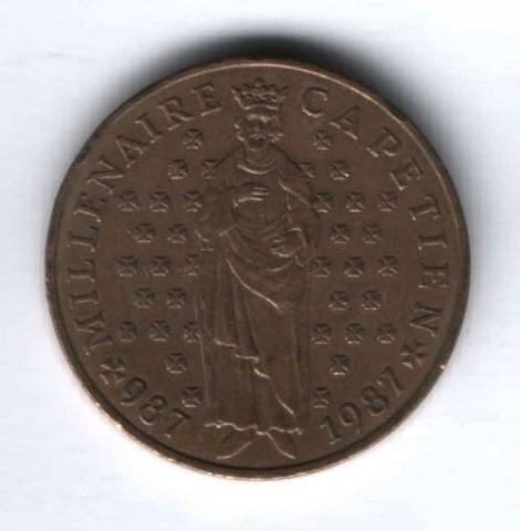 10 франков 1987 г. Франция, 1000 лет династии Капетингов