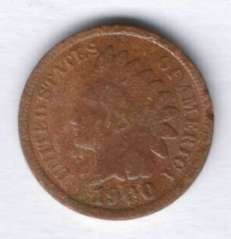 1 цент 1900 г. США
