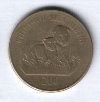 200 шиллингов 2008 г. Танзания