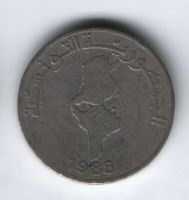 1/2 динара 1988 г. Тунис