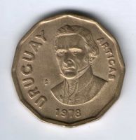1 песо 1978 г. Уругвай