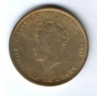 1 пенни 1937 г. Ямайка