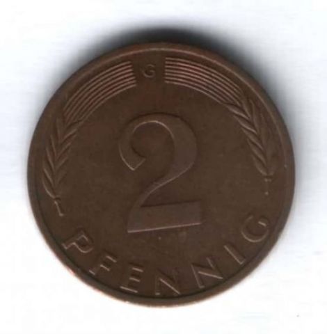 2 пфеннига 1976 г. ФРГ, Германия, G