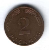 2 пфеннига 1976 г. ФРГ, Германия, G