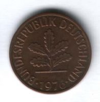 2 пфеннига 1976 г. ФРГ, Германия, G