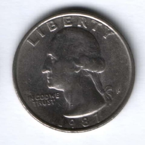 1/4 доллара 1987 г. США, P