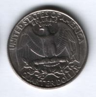 1/4 доллара 1987 г. США, P
