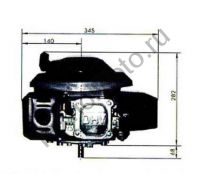 Lifan 1P70FV-B D25 (6 л. с.) двигатель с вертикальным валом 25 мм, 4х-тактный, одноцилиндровый, OHV, воздушное охлаждение., мощность 6 л. с.