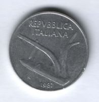 10 лир 1987 г. Италия