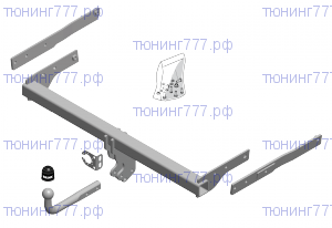 Фаркоп (тсу) Brink, крюк на болтах, тяга 2т