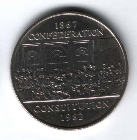 1 доллар 1982 г. Канада, 115 лет Конституции