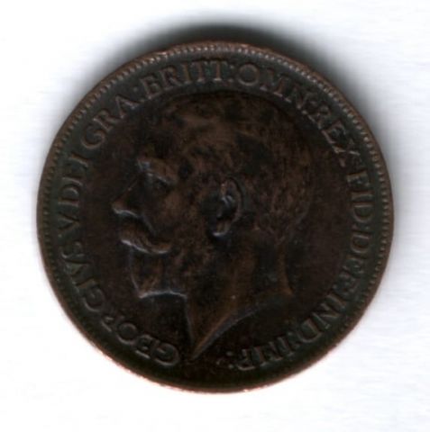 1 фартинг 1911 г. Великобритания